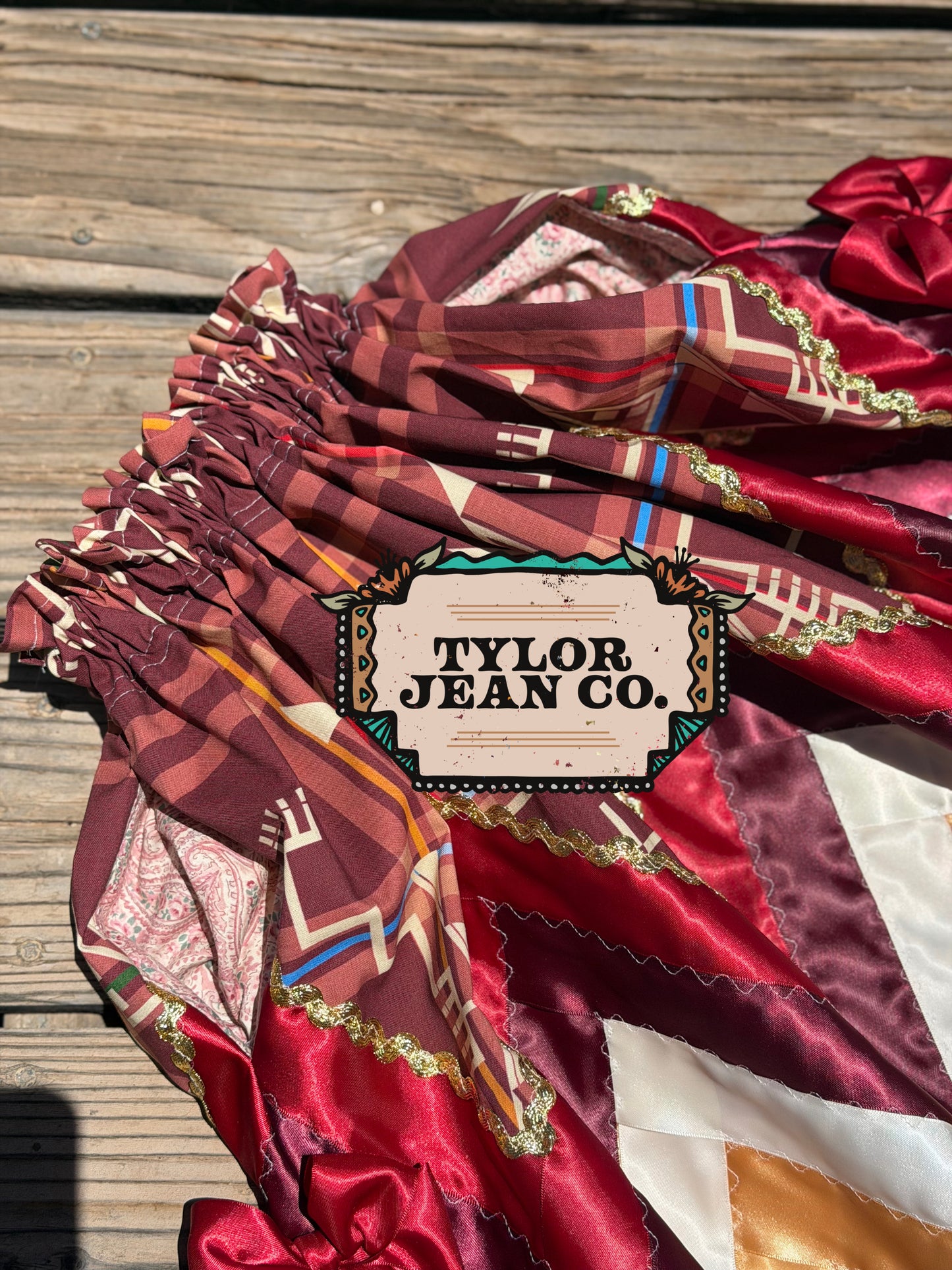 Plaid ribbon skirt