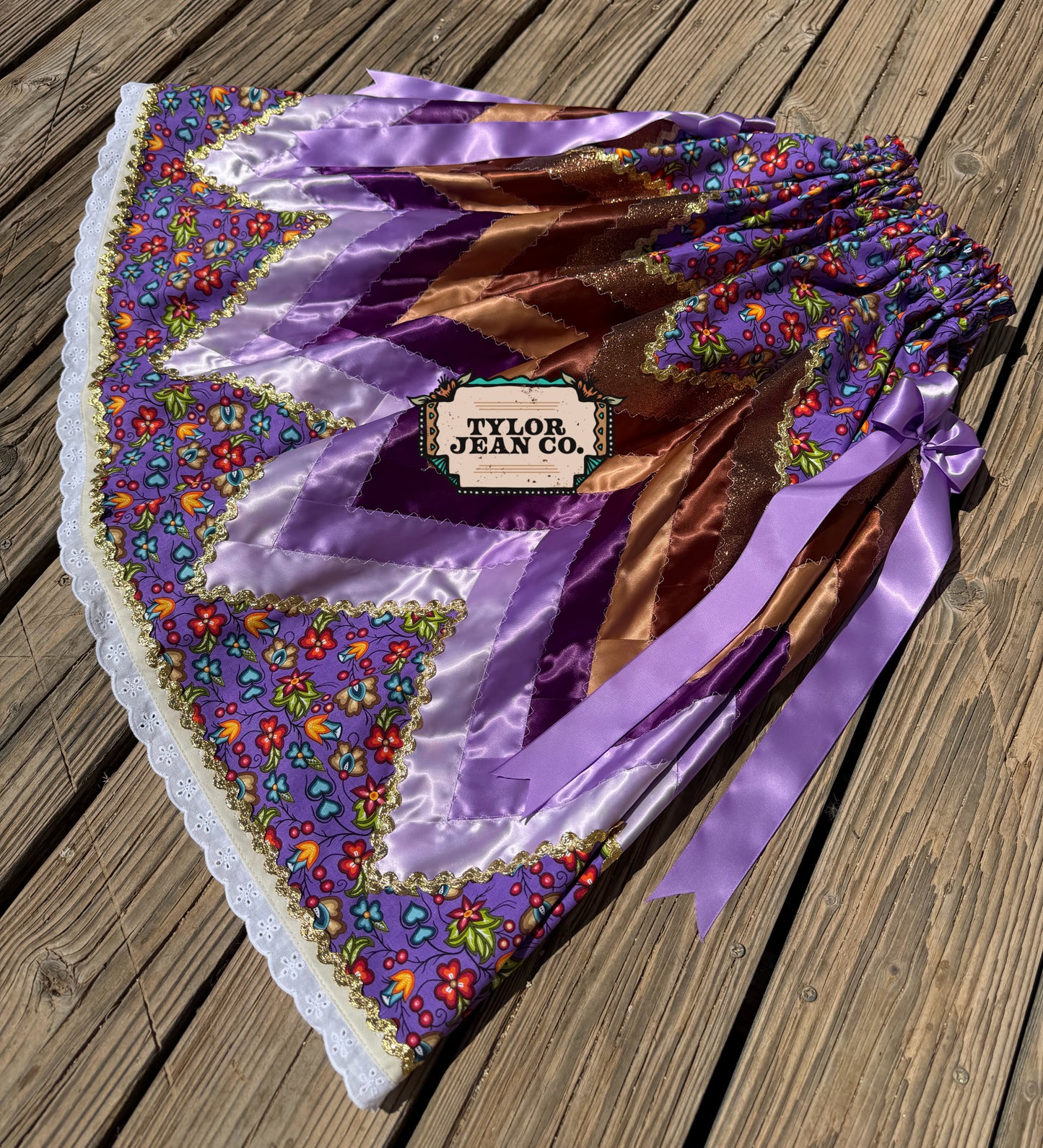 “Purples” ribbon skirt