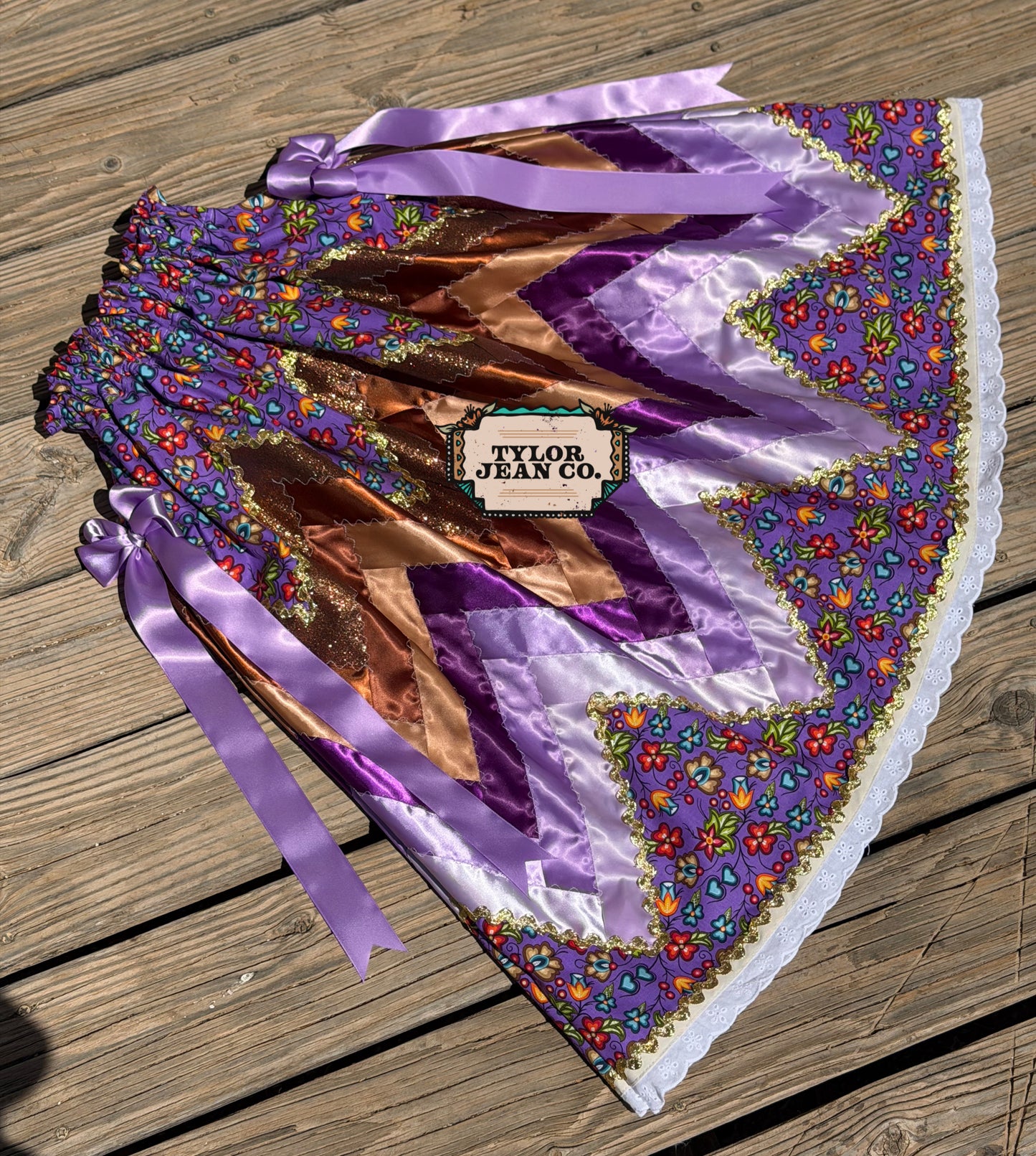 “Purples” ribbon skirt