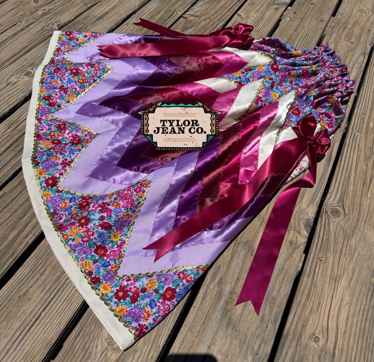 “Flowers” ribbon skirt