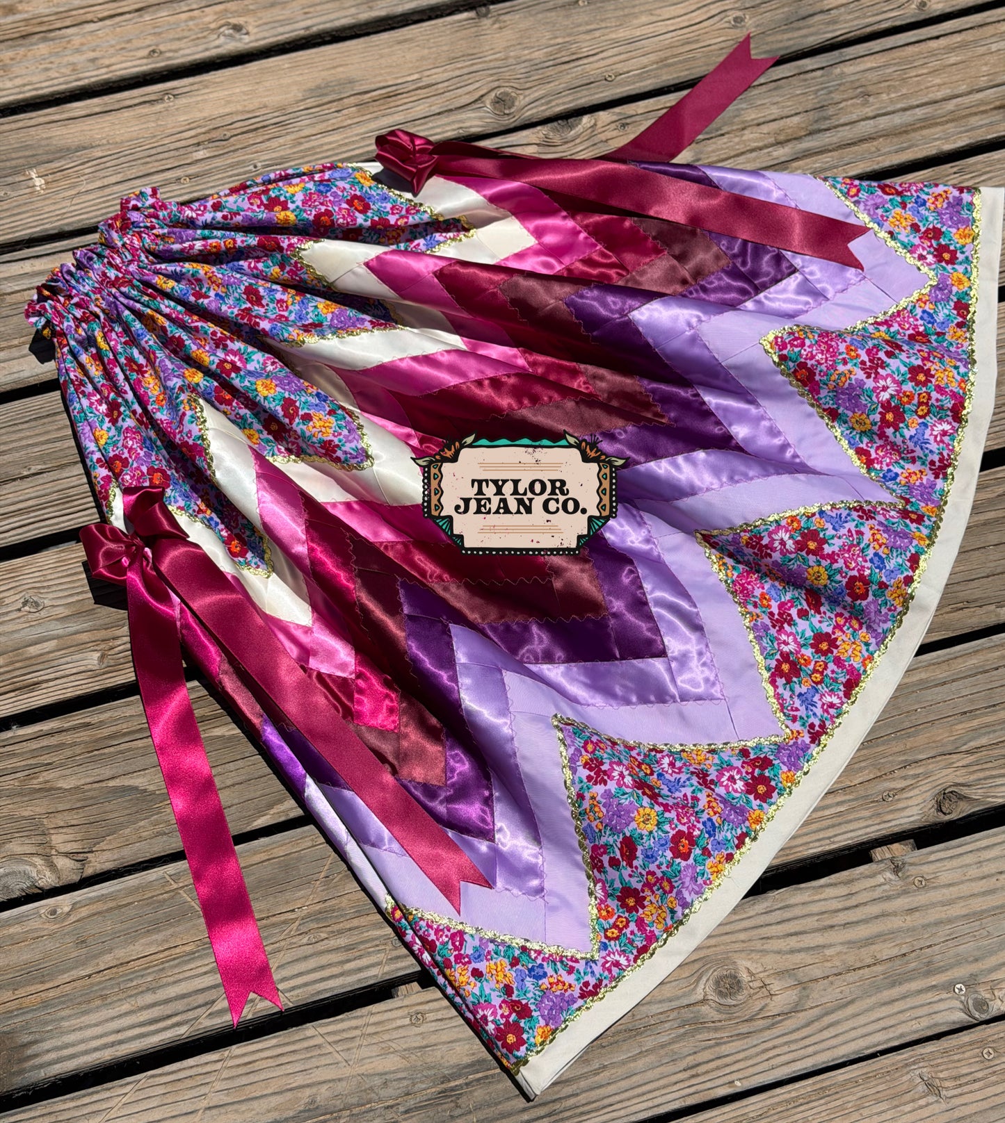 “Flowers” ribbon skirt