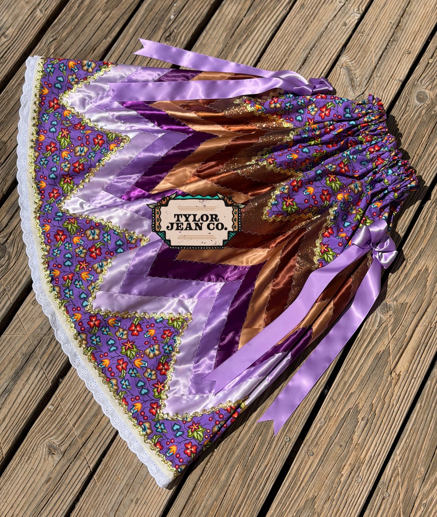 “Purples” ribbon skirt