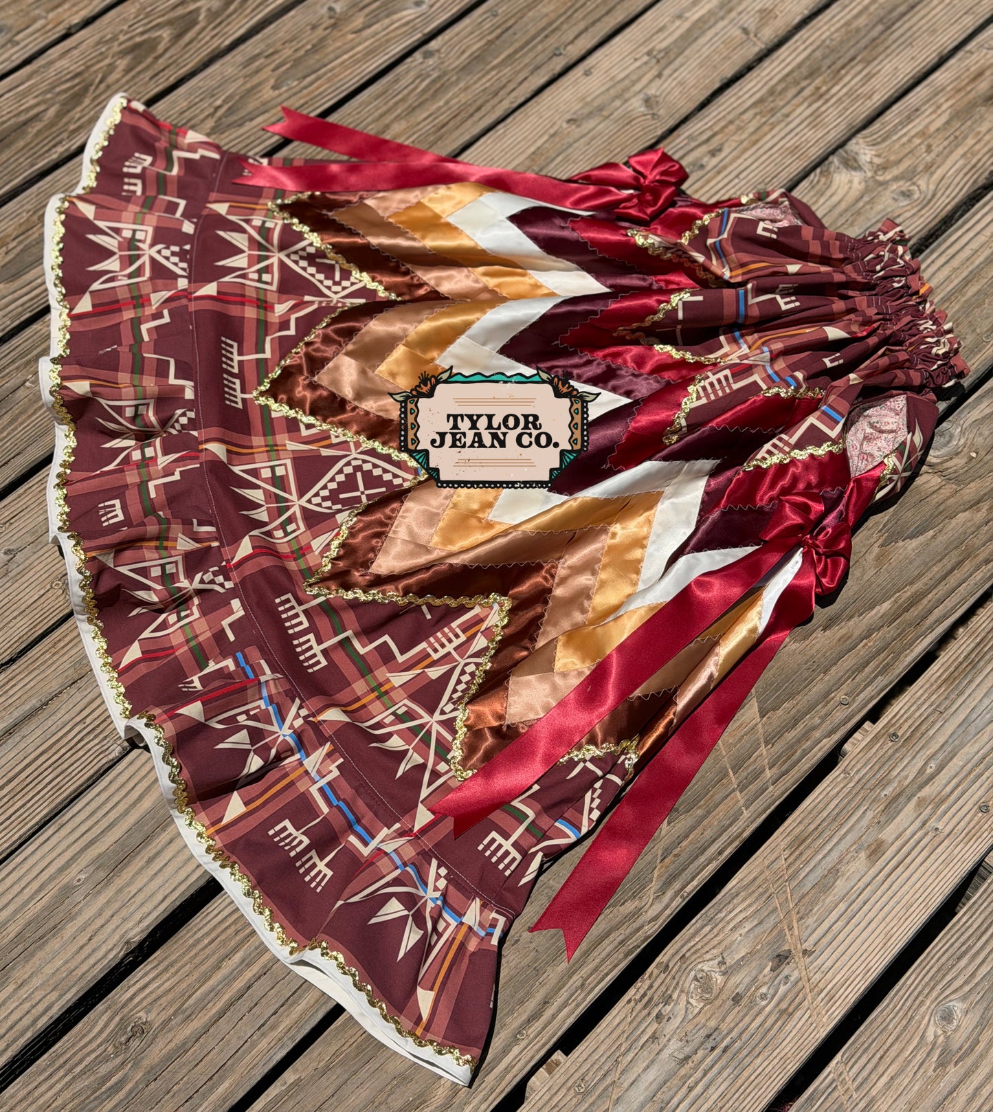 Plaid ribbon skirt