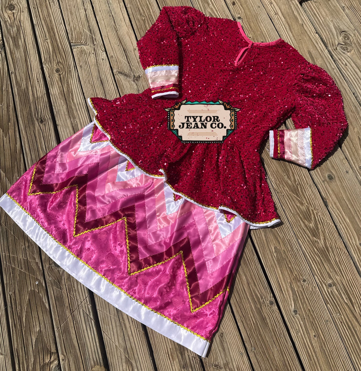 “Pinks” ribbon dress