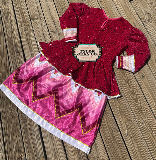 “Pinks” ribbon dress